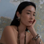 Zebra Stone Tassel Earrings - floysun
