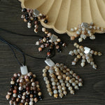 Zebra Stone Tassel Earrings - floysun