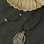 Zebra Stone Tassel Necklace - floysun