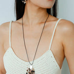 Zebra Stone Tassel Necklace - floysun