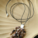 Zebra Stone Tassel Necklace - floysun
