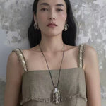 Zebra Stone Tassel Necklace - floysun