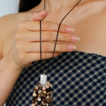 Zebra Stone Tassel Necklace - floysun