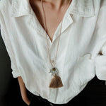 Zebra Tassel Long Necklace - floysun
