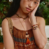 Zebra Tassel Long Necklace - floysun