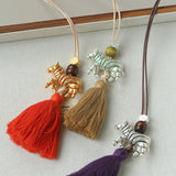Zebra Tassel Long Necklace - floysun