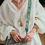 Zebra Tassel Long Necklace - floysun