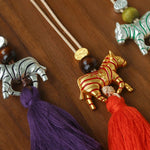 Zebra Tassel Long Necklace - floysun