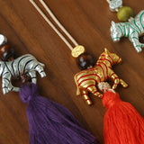 Zebra Tassel Long Necklace - floysun