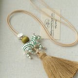 Zebra Tassel Long Necklace - floysun