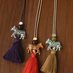 Zebra Tassel Long Necklace - floysun