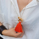 Zebra Tassel Long Necklace - floysun