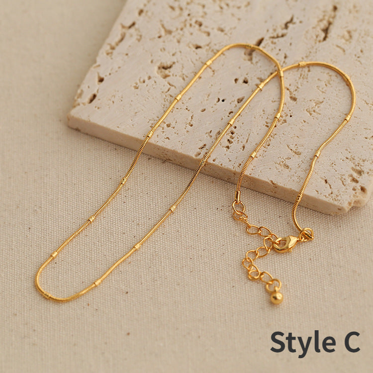 Chain Twist Snake Bone Necklace