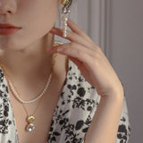 Shell Gradually Changed Long Pearl Earrings