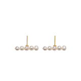 Row of Freshwater Pearl Earrings