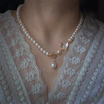 14K gold-filled Butterfly Freshwater Pearl Necklace - floysun