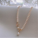 14K gold-filled Butterfly Freshwater Pearl Necklace - floysun