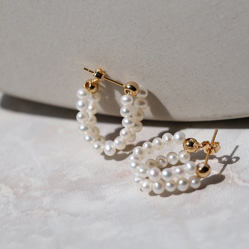 14K Gold Filled Freshwater Pearl Earrings Type D - floysun