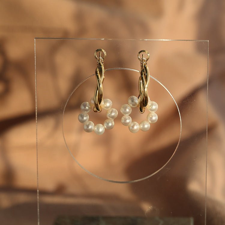 14K Gold-Filled Freshwater Pearl Floral Pendant - floysun