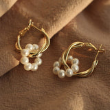 14K Gold-Filled Freshwater Pearl Floral Pendant - floysun