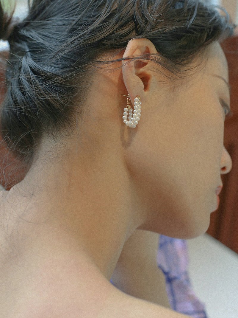 14K Gold Filled Handcrafted Freshwater Pearl Earrings - floysun
