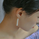 14K Gold Filled Long Pearl Drop Earrings - floysun
