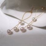 14K Gold Filled Wire Pearl Earrings - floysun
