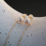 14K Gold Pearl Long Tassel Fringe Earrings - floysun