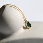 18K Gold Rhodochrosite Clavicle Chain Necklace - floysun