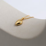 18K Gold Rhodochrosite Clavicle Chain Necklace - floysun