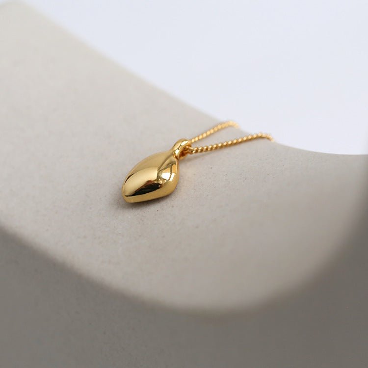 18K Gold Rhodochrosite Clavicle Chain Necklace - floysun