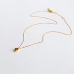 18K Gold Rhodochrosite Clavicle Chain Necklace - floysun