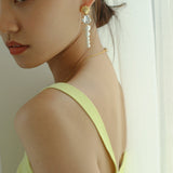 Shell Gradually Changed Long Pearl Earrings