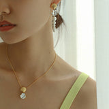 Shell Gradually Changed Long Pearl Earrings