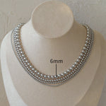 2/3/4/6/8/10/12mm Gray Beads Pearl Necklace - floysun