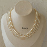 2/3/4/6/8/10/12mm White Beads Pearl Necklace - floysun