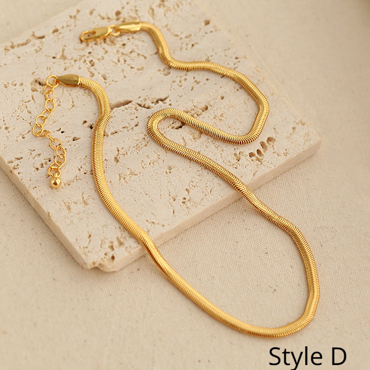 Chain Twist Snake Bone Necklace