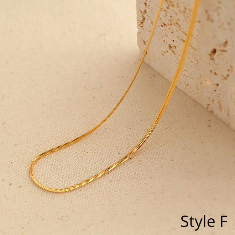 Chain Twist Snake Bone Necklace