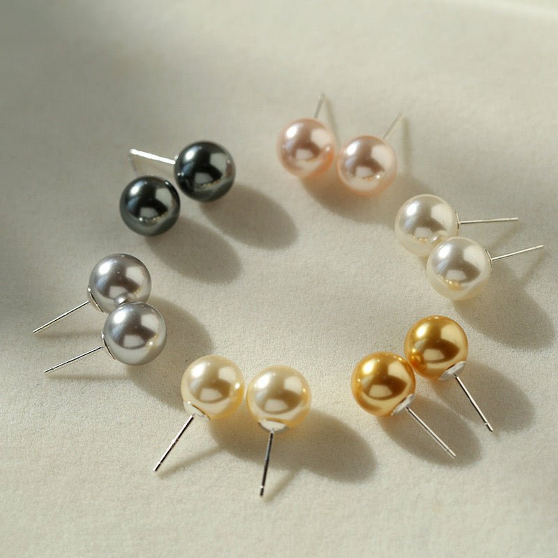 6/8/10/12/14mm Korean Artificial Pearl Earring (Buy one get one) - floysun