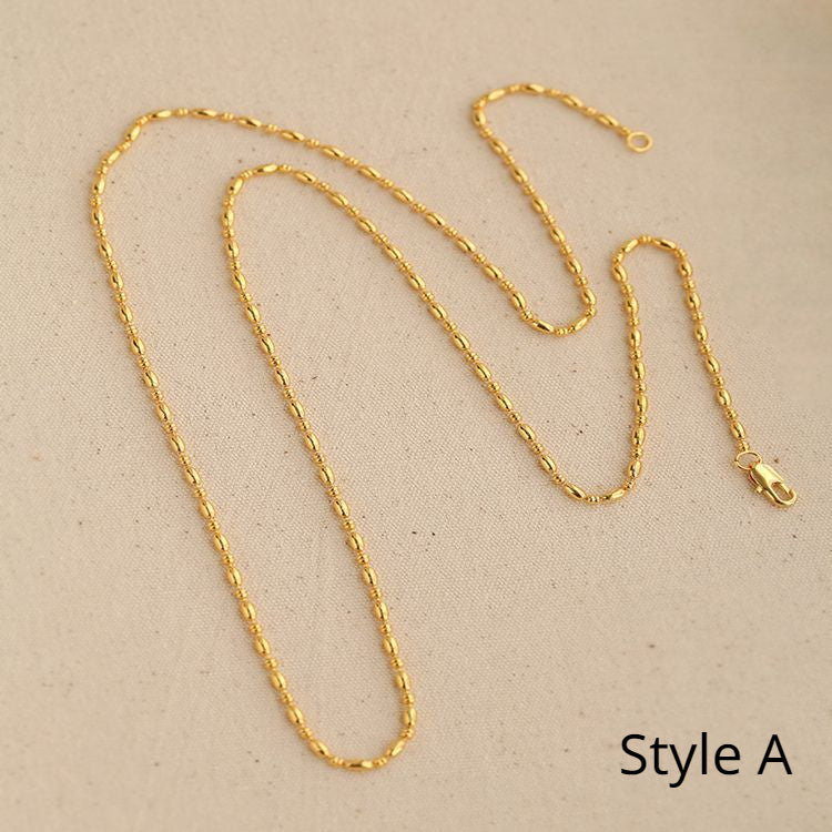 Chain Twist Snake Bone Necklace