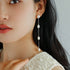925 Silver Chain Fringed Pearl Earrings - floysun