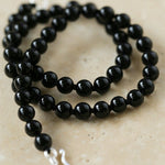 925 Silver Clasp Black Onyx Beaded Necklace - floysun