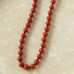 925 Silver Clasp Red Natural Stone Beaded Necklace - floysun