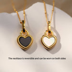 925 Silver Double-sided Love Lock Necklace - floysun