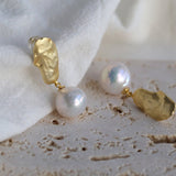925 Silver Gilt Freshwater Pearl Earrings - floysun