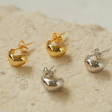 925 Silver Glossy Water Drop Earrings - floysun
