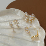 925 Silver Grape Freshwater Pearl Earrings - floysun