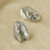925 Silver Handmade Hammered Texture Earrings - floysun