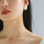 925 Silver Hemispheric Enamel Simple Studs Earrings - floysun