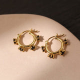 925 Silver Jet Crystal Earrings